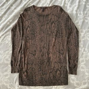 BCBG Maxazaria Snake Print sweater or extra mini